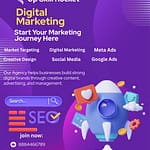 Purple Yellow and Blue Modern Social Media Marketing Instagram Post